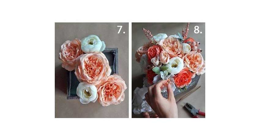 آموزش تصویری ساخت باکس گل زیبا برای هدیه